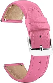 [ONE ECHELON] Quick Release Watch Band Compatible With Armani Exchange Drexler Axt2006 Faux Leather Replacement Strap (Flamingo Pink)