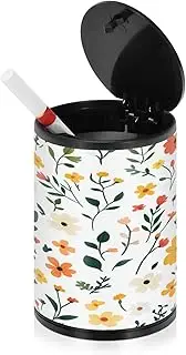Ashtrays For Cigarettes Car Spring Cute Colorful Florals White Cigarettes Butt Container Ash Tray Car Car Cup Holder Patio Kitchen Office