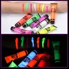 UV Glow Neon Face Body Paint Black Light Fluro Party Glow in Dark 7 Colours 25ml