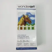 Wonderart Latch Hook Kit Horse 12"X12" Pony New In Box Fence Blue Sky