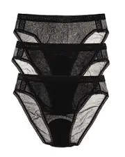 On Gossamer Gossamer Mesh Hip High-Cut Briefs, Set of 3