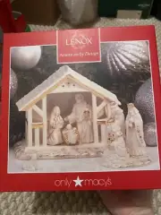 Lenox Mistletoe Park Manger Nativity Figurines 6 Piece Set Village Treasures