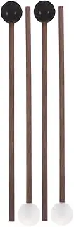 Kisangel 2 Pairs Steel Tongue Drum Mallets Rubber Head Drumsticks for Percussion Instruments Lightweight and Portable Drumsticks for Music Practitioners Comfortable Grip
