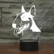 Black Base Creative 3D LED Decorative Night Light, Powered by USB and Battery, Pattern:Bull Terrier