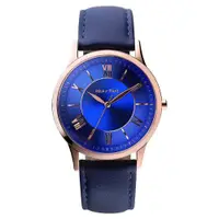 在飛比找ETMall東森購物網優惠-RELAX TIME RT58 經典學院風格腕錶-藍x玫瑰金
