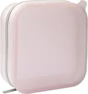 FFpaw Small Clear Silicone Pouch, Mini Makeup Travel Bag Cute Make up Pouch for Purse Portable Cosmetic Case Clear Toiletry Bag for Women Coin Purse Compact Car Bag for Essentials, Pink