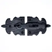 7.75" Rustic Hasp Latch Lock For Furniture, Chests & Trunks Iron Hand Forged