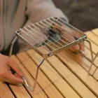 Adjustable Mini BBQ Grill Rack Portable Grill Burn-er Stand Park Camping