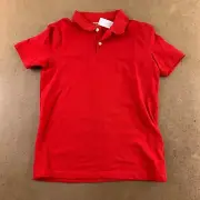 Old Navy Boys Size Medium (8) Plus Red Pique Short Sleeve Polo Shirt NWT