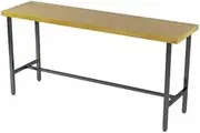 Home Wooden Bar Table Narrow Long Kitchen Dining Table with Sturdy Metal Frame(Large)