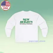 New Heights Jason Travis Kelce Men's White Long Sleeve Size S-2XL