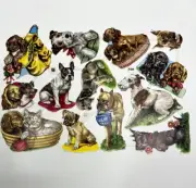 Vintage Scrap Cats And Dogs Germany Die Cut Paper Scrap Book Journals EAS 3126