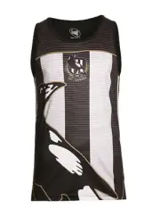 Collingwood Magpies Youth Official AFL Team Logo Sublimated Singlet 6947 Size 6