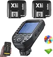 Godox XProII-S Flash Trigger with 2 ~Godox X1R-S Receiver for Sony, TTL Wireless Transmitter 2.4G HSS 1/8000S Bluetooth Connection, New Hotshoe Locking Large Screen Trigger for Sony Cameras