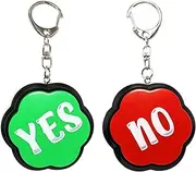 Portable Keychain Right & Wrong Buzzer Buttons with Sound, Answer Buzzers Set of 2, Buzzers for Game Show, Right Button and Wrong Buttons for Communication