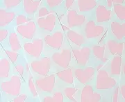 38mm (1.5") Heart Shape Colour Code Stickers - Packs of 72 Large Coloured Hearts Sticky Labels for Craft, Card-Making & Decoration - 33 Colours Available (Pink)