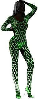 [RJSQAQE] Glow in The Dark Fishnet Stockings, Luminous Fishnet Stockings, High Waist Fishnet Socks, White Hollow Fishnet Stocking