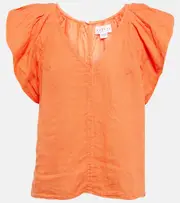 [Velvet] Velvet Ava linen top AU 8 orange