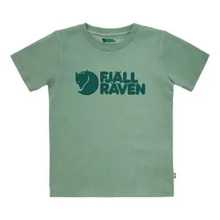 ├登山樂┤瑞典Fjallraven Kids Logo T-shirt 兒童有機棉T恤 # FR80538-020-614 綠鏽