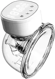 Electric Breast Pump, 15 Levels and 5 Modes, Hands-Free Portable Breast Pumps, Painless Electric Breast Pump, Leak-proof & Low Noise, Rechargeable with 3 Flanges LED Display (White)