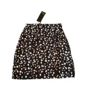 Nasty Gal NWT Mini Skirt Polka Dot Dalmatian Black White Size 6 Side Split