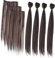 VICASKY 7pcs Natural Invisible Straight Hair Extensions for Women Realistic Volume Increase Hairpieces with Clips Versatile Styling Accessories