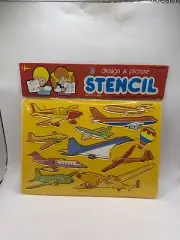 Vintage Fun Planes Stencils For Kids Pack Of 2 Drawing Art Craft Transportation