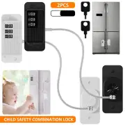 2Pcs Refrigerator Lock Self Adhesive Fridge Combination Lock Child Safe buEds