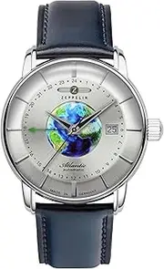 [Zeppelin] Atlantic 8468-1 Men's Watch, Black, Silver