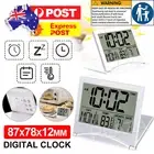 NEW_Home Digital LCD Screen Travel Alarm Clocks Desk Thermometer Timer Calend AU