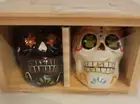 Black And White Day of the Dead Skull Salt and Pepper Shakers New