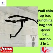 wall chin up pull up bar exercise fitness punching bag speed ball station.