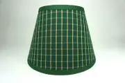 Country Primitive Green Plaid Window Pane Homespun Fabric Lampshade Lamp Shade