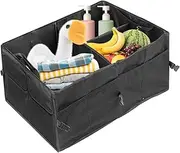 Large Car Boot Organiser | Car Compartment Organizer | Foldable Trunk Organizer | Multiple Compartments for Efficient Storage, Non-Woven Fabric and