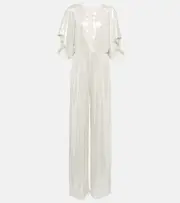 [Norma Kamali] Norma Kamali Rectangle metallic jumpsuit AU 14 metallic