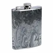 Abstract Background Em7 Flask 8oz Stainless Steel Hip Drinking Whiskey