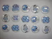 UNC Tarheels flat back button or pin badge cabochons embellishments magnets