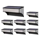 Solar Fence Lights, 8 Pack Waterproof LED Solar Lights Outdoor, Solar Wall Li...