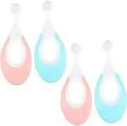SECFOU 4pcs Newborn Baby Toothbrush Soft Mini Brush Training Brush for Oral Care