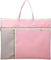 Shulaner Art Portfolio Bag with Zipper and Handle Large Capacity Oxford Bag Artwork Storage Container A3 Size