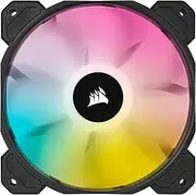 Corsair iCUE SP120 RGB Elite Performance 120 mm PWM Single Fan (CORSAIR AirGuide Technology, Eight Addressable RGB LEDs, Low-Noise 18 dBA, PWM-Controlled, Up to 1,500 RPM & 47.7 CFM) Black