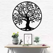 Metal Silhouette Tree of Life Iron Art Hanging Ornaments Home Wall Decoration