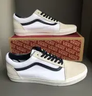 New Vans Men’s Old Skool Clubs Sneakers White/Navy Size 12
