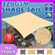 320GSM Sand Shade Sail Cloth Rectangle Sun Outdoor Canopy Awning Shadecloth