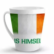 TIS HIMSELF Irish Ireland Flag 12 Oz Ceramic LATTE MUG Coffee Cup
