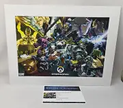 Blizzard Overwatch Anniversary Art Print Nesskain 2017 Certificate Authenticity