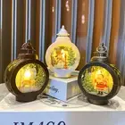 Xmas Lamp Snowman Pattern Energy-saving Xmas Themed Elk Printing Bedside Led