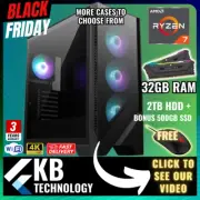 Ryzen 7 PC Computer | 2TB HDD | 32GB RAM | Home & Office Gaming Windows11