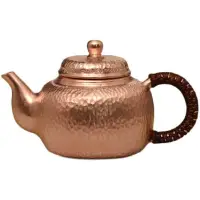 在飛比找Yahoo!奇摩拍賣優惠-中式純銅手工銅壺泡茶小銅壺銅壺純紫銅 手工燒水銅壺 加厚補銅