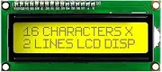 1602 Black on Yellow LCD Display Board Module